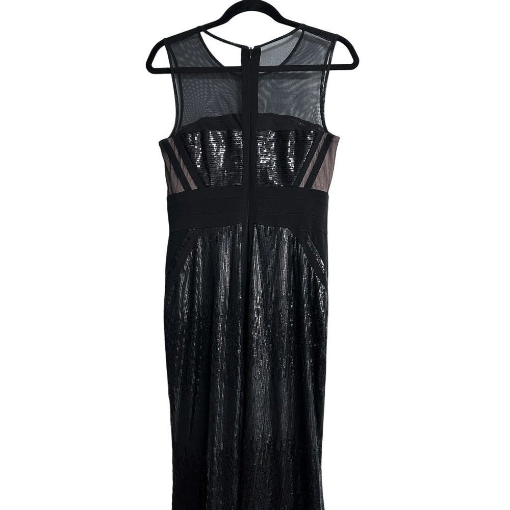 Calvin Klein Black Sequin Mesh Insert Trumpet Hem… - image 6